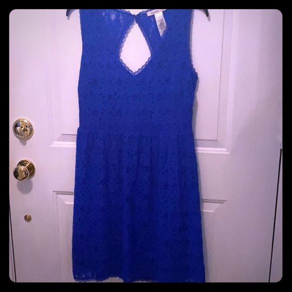 Laundry Cobalt Blue Lace Sleeveless Dress - Picture 1 of 6